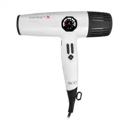 Walmart StyleCraft Instinct-X Professional Hair Dryer, Ionic, Digital Display, 2 Nozzles, 1 Diffuser, White offer