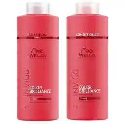 Walmart Wella INVIGO Brilliance Shampoo, Conditioner Liter Duo Coarse Hair 33.8 oz+Pumps offer