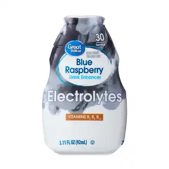 Walmart Great Value Blue Raspberry Drink Enhancer, 3.1 floz offer