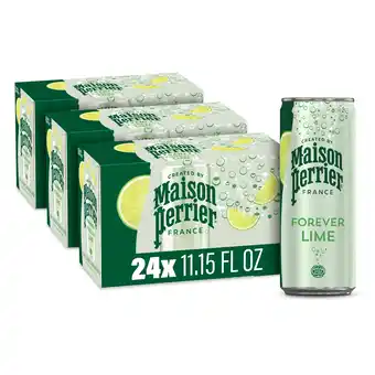 Walmart Maison Perrier Forever Lime Sparkling Water, Recyclable, 11.15 fl oz, 24 Pack Cans offer