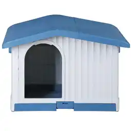 Walmart ZENY 34.6 Large Plastic Dog House with Liftable Roof, Detachable Base Adjustable Bar Window offer