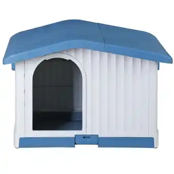 Walmart ZENY 34.6 Large Plastic Dog House with Liftable Roof, Detachable Base Adjustable Bar Window offer