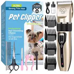 Walmart Dog Grooming Kit, Pet Foot Shaver, Low Noise Rechargeable Cordless Pet Hair Trimmer offer