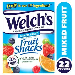 Walmart Welch's Fruit Snacks, Mixed Fruit, 22 Count Snack Box, 0.8oz Snack Packs, Gluten Free offer