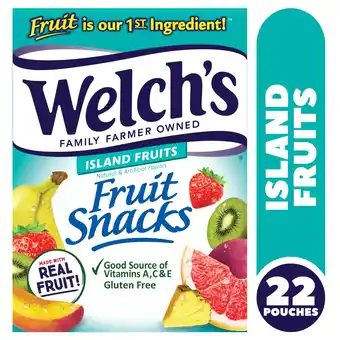 Walmart Welch's Fruit Snacks, Island Fruits, .8 oz, 22 Count offer