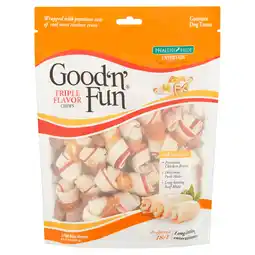 Walmart Good 'n' Fun Triple Flavor Chews for Dogs, Mini Bones, 25 Count (11.4 oz.) offer