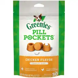 Walmart Greenies Pill Pockets For Dogs Chicken Flavor Small, Tablet Size Soft Dog Treats, 3.2 Oz, (30 Pk) offer