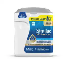 Walmart Similac 360 Total Care Baby Formula Powder, 34-oz Tub offer