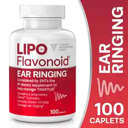 Walmart Lipo-Flavonoid Plus, Tinnitus Relief for Ear Ringing, Health Supplement, 100 Count offer