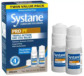 Walmart SYSTANE PRO Multi-Dose Preservative-Free Dry Eye Drops 20mL for Daily Use for Dry Eye offer