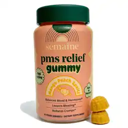 Walmart Semaine PMS Relief Gummy 48 Count Helps with Cramps, Uplifts Mood & PMS with Quercetin & Lemon Balm offer