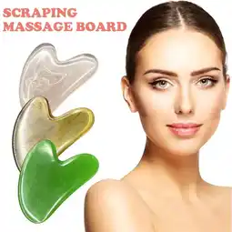 Walmart ZHXXCUM Brown Beeswax Resin Facial Heart-Shaped Scraping Massage Board offer