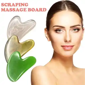 Walmart ZHXXCUM Brown Beeswax Resin Facial Heart-Shaped Scraping Massage Board offer
