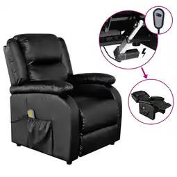 Walmart vidaXL Massage Chair Massaging Recliner Push Chair for Elderly Faux Leather offer
