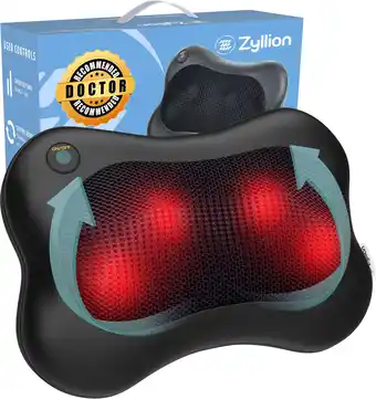 Walmart Zyllion Shiatsu Back & Neck Massager 3D Kneading Massage Pillow with Heat for Muscle Pain, Black offer