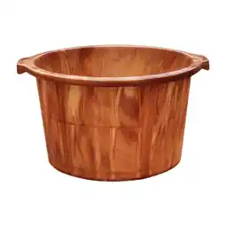 Walmart yotijay Foot Bath Barrel Foot Basin Round Barrel for Women Men Pedicure Basin Brown Height 23cm offer