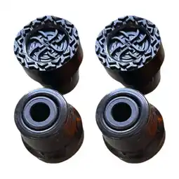 Walmart colaxi 4 Pieces Trekking Pole Tips Heavy Duty Wear Resistant Replacement Protectors Black offer