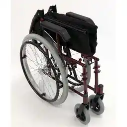 Walmart LT-980 18 in. seat 24 lbs. Ultra Lightweight Wheelchair with Swing Away Footrest in Burgundy offer