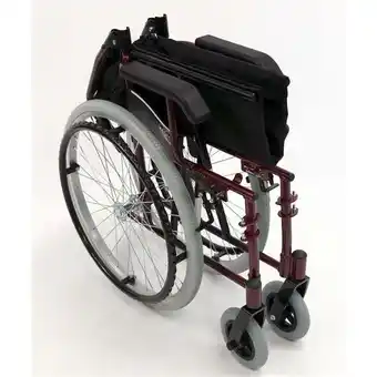 Walmart LT-980 18 in. seat 24 lbs. Ultra Lightweight Wheelchair with Swing Away Footrest in Burgundy offer