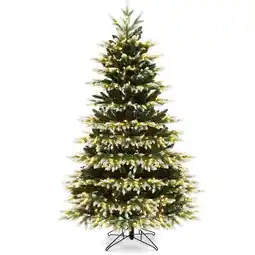 Walmart Costway 6 FT Pre-Lit Christmas Tree 3 Modes Hinged with Quick Power Connector & 350 Lights offer