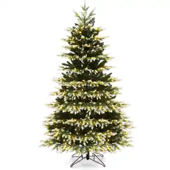 Walmart Costway 6 FT Pre-Lit Christmas Tree 3 Modes Hinged with Quick Power Connector & 350 Lights offer