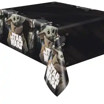 Walmart Star Wars The Mandalorian The Child Baby Yoda Birthday Plastic Party Tablecloth, 84in x 54in offer