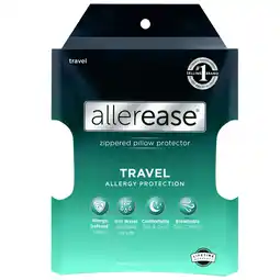 Walmart AllerEase Travel Pillow Cover Protector- Zippered Breathable, Allergy Defense offer