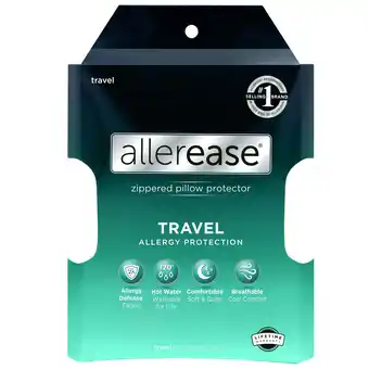 Walmart AllerEase Travel Pillow Cover Protector- Zippered Breathable, Allergy Defense offer
