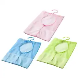 Walmart 3pcs Household Mesh Bags Convenient Storage Bags Wall-mounted Mesh Pouches Storage Bag offer
