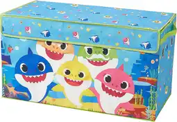 Walmart Pinkfong Baby Shark Blue Soft Polyester Canvas Collapsible Toy Storage Trunk for Kids offer
