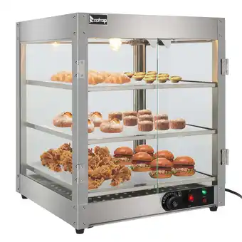 Walmart Ktaxon Commercial Food Warmer 3-Tier Countertop Food Pizza Pastry Warmer Display Case 800W 110V offer