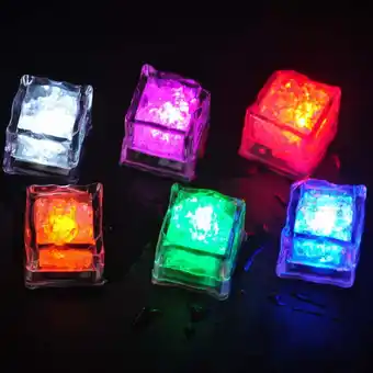 Walmart Fairnull 1 Pc LED Light Ice Cubes Luminous Night Lamp Party Bar Wedding Decoration offer