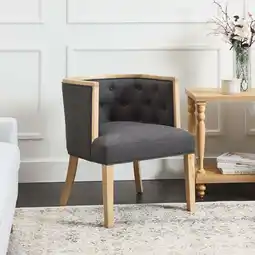 Walmart My Texas House Raveena Upholstered Accent Chair, Charcoal offer