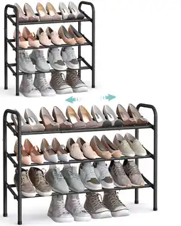 Walmart Shoe Rack - 3 Tier Expandable Shoe Organizer - Metal Shoe Shelf Storage - Bronze offer