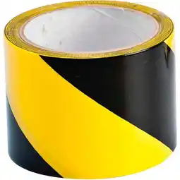 Walmart Brady Worldwide B2262163 55303 Warning Stripe & Check Tape - Vinyl, Black & Yellow - 3 in. x 18 Yard offer