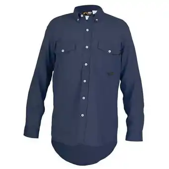 Walmart Mcr Safety FR L Sleeve Shirt,8.7 cal/sq cm,Nav Blue S1NL offer