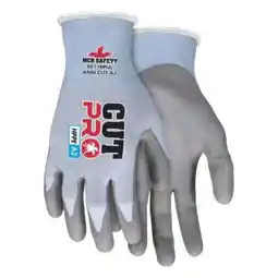 Walmart MCR Safety Cut Pro PU Palm/Fingers, 2X-Large, Gray/Light Blue - 1 Dozen (127-92718PUXXL) offer