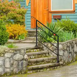Walmart iTopRoad Outdoor 1-4 Step Wrought Iron Picket Handrail Curly Design offer