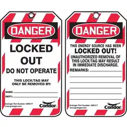Walmart Condor Lockout Tag,3-1/4 in.W,3/8in.Hole,PK25 48RU17 offer