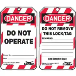 Walmart Condor Lockout Tag,Danger Do Not Operate,PK25 48RU11 offer