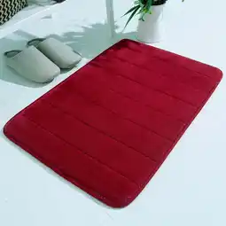 Walmart Dpityserensio Absorbent Soft Memory Foam Mat Bath Bathroom Bedroom Floor Shower Rug Decor Red offer