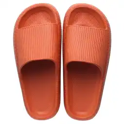 Walmart Comfortable EVA Material Home Slippers for Couple with Breathable Design Orange 1 Pair offer