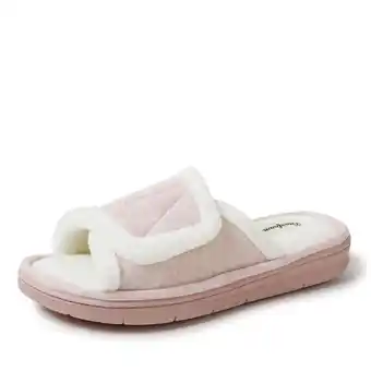 Walmart Dearfoams Women's Orla Adjustable Shower Slide House Shoe Slipper offer