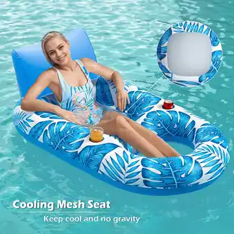 Walmart Inadays Pool Floats for Adult Inflatable Pool Floats Lounge Extra Large with Backrest offer