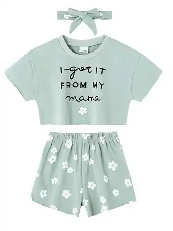 Walmart CARETOO Toddler Baby Girl Clothes Summer Girls Outfits Top Shorts Headband Cute Baby Clothing 1-5T offer