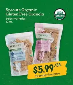 Sprouts Farmers Market Sprouts Organic Gluten Free Granola offer