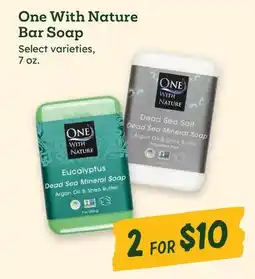 Sprouts Farmers Market One With Nature Bar Soap offer