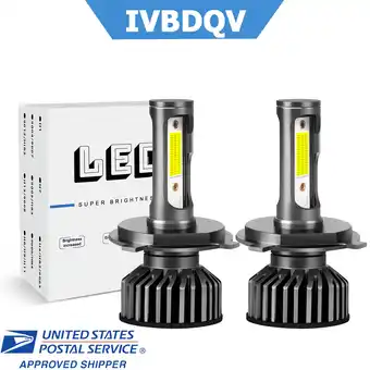 Walmart For Honda Element 2009-2011 LED Headlights Pair H4 High/Low Beam Bulbs 60W 6000K Super Bright White offer