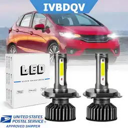 Walmart For Honda Fit 2007-2019 LED Headlights Pair H4 High/Low Beam Bulbs 60W 6000K Super Bright White offer