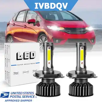 Walmart For Honda Fit 2007-2019 LED Headlights Pair H4 High/Low Beam Bulbs 60W 6000K Super Bright White offer